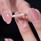 Rosec Jewels-Natural Diamond Bow Promise Ring for Women