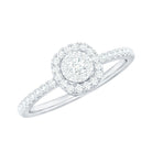 Brilliant Cut Diamond Engagement Ring in Illusion Setting Natural - ( HI-SI ) - Rosec Jewels