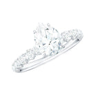 Rosec Jewels-Pear Shaped Moissanite Solitaire Engagement Ring