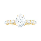 Rosec Jewels-Pear Shaped Moissanite Solitaire Engagement Ring