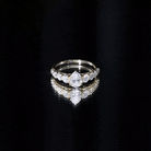 Perfect Pear Engagement Ring with Moissanite D-VS1 - Rosec Jewels