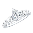 Perfect Pear Engagement Ring with Moissanite D-VS1 - Rosec Jewels