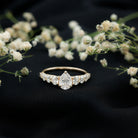 Perfect Pear Engagement Ring with Moissanite D-VS1 - Rosec Jewels