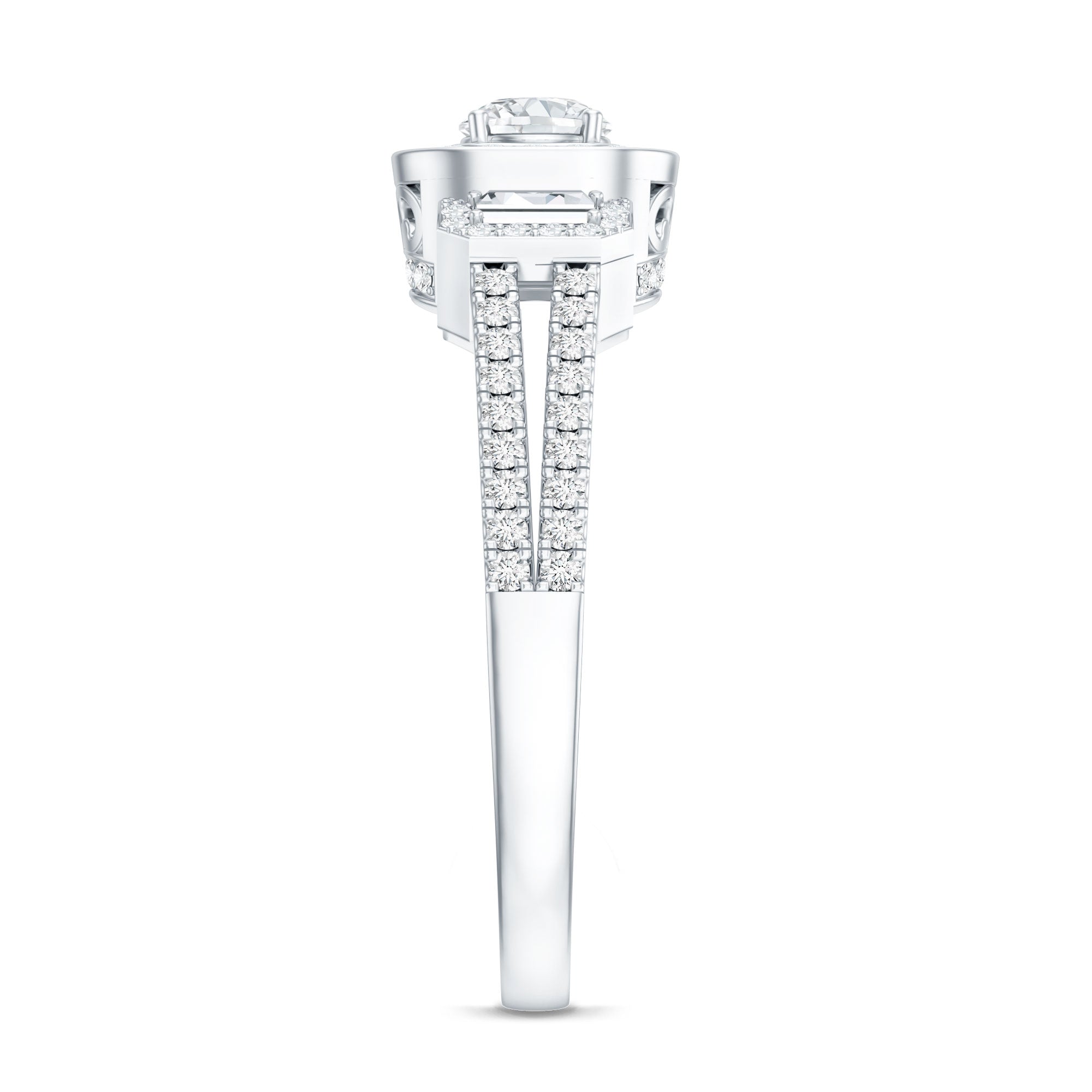 Certified Moissanite Vintage Inspired Engagement Ring D-VS1 - Rosec Jewels