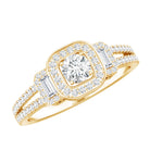 Certified Moissanite Vintage Inspired Engagement Ring D-VS1 - Rosec Jewels