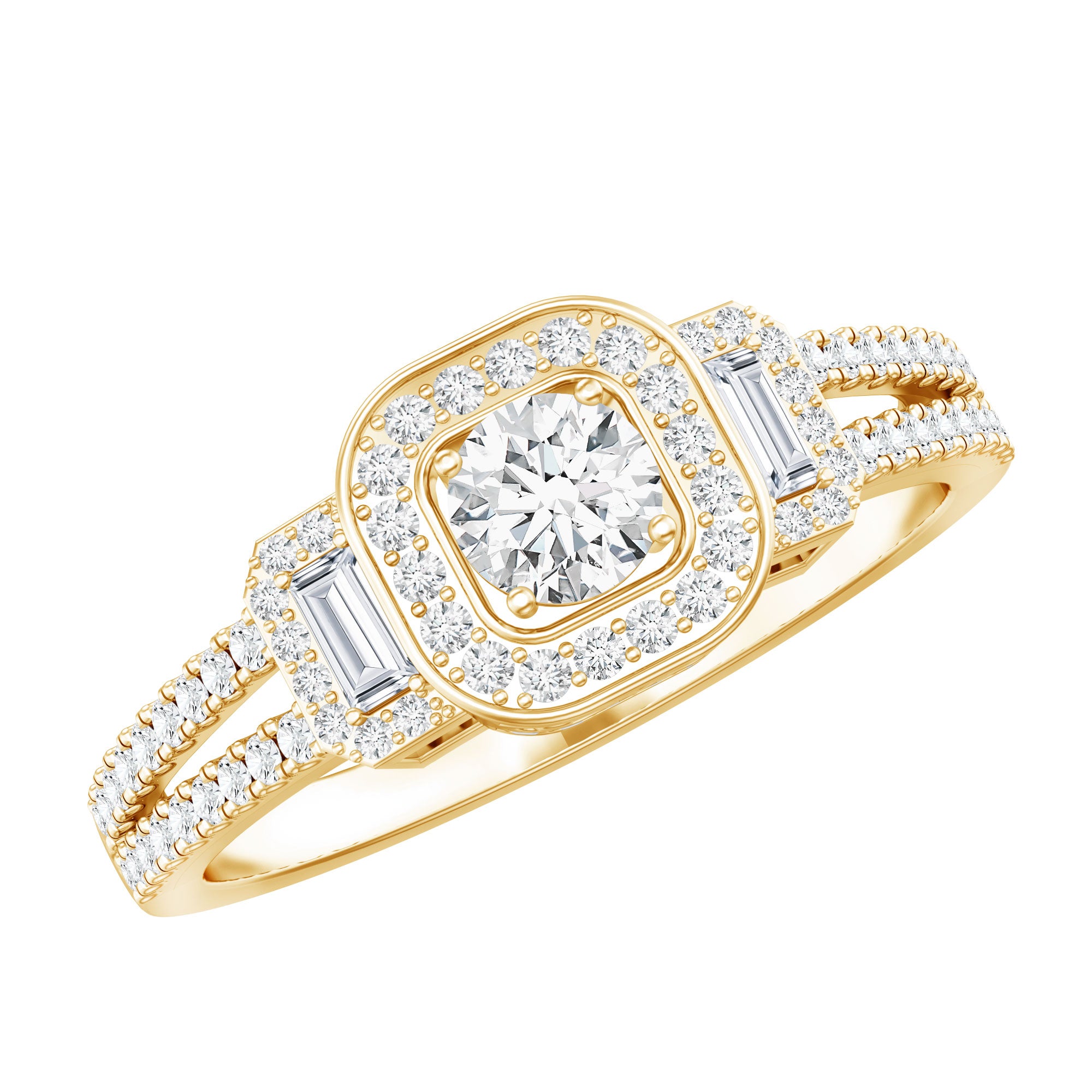 Certified Moissanite Vintage Inspired Engagement Ring D-VS1 - Rosec Jewels