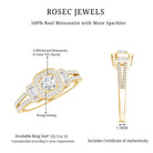 Certified Moissanite Vintage Inspired Engagement Ring D-VS1 - Rosec Jewels