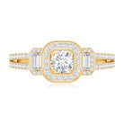 Certified Moissanite Vintage Inspired Engagement Ring D-VS1 - Rosec Jewels