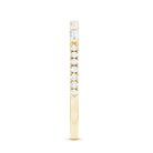 Baguette Shape Moissanite Stackable Ring in Bar Setting D-VS1 - Rosec Jewels