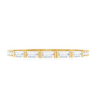 Baguette Shape Moissanite Stackable Ring in Bar Setting D-VS1 - Rosec Jewels