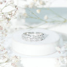 Certified Moissanite Cluster Eternity Band D-VS1 - Rosec Jewels