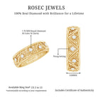 Vintage Style Diamond Wedding Band Ring Natural - ( HI-SI ) - Rosec Jewels