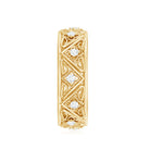 Vintage Style Diamond Wedding Band Ring Natural - ( HI-SI ) - Rosec Jewels