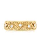Vintage Style Diamond Wedding Band Ring Natural - ( HI-SI ) - Rosec Jewels