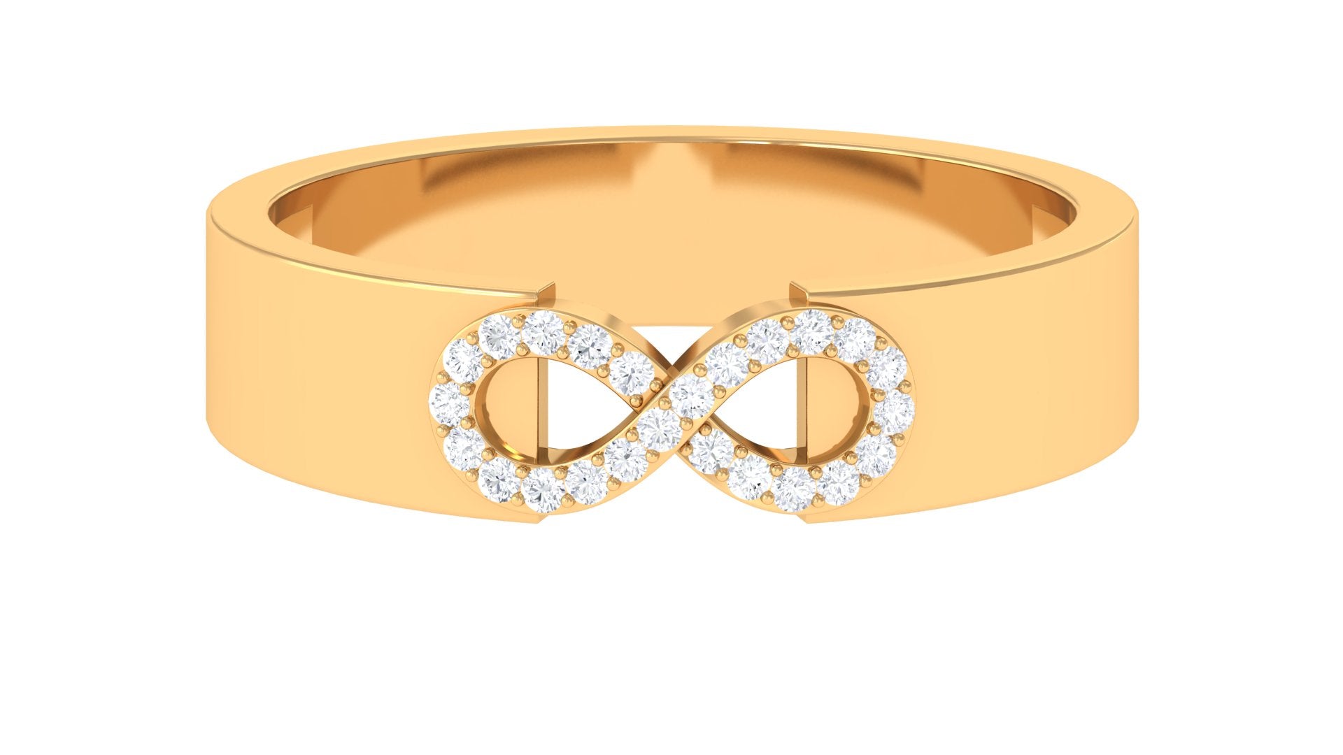 Certified Natural Diamond Infinity Band Ring Natural - ( HI-SI ) - Rosec Jewels