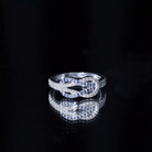 Rosec Jewels-Natural Blue Sapphire Diamond Interlock Ring for Women