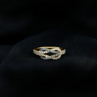 Rosec Jewels-Natural Blue Sapphire Diamond Interlock Ring for Women