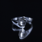 Rosec Jewels-Tahitian Black Pearl Solitaire Bypass Engagement Ring