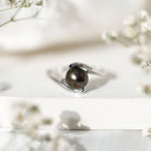 Rosec Jewels-Tahitian Black Pearl Solitaire Bypass Engagement Ring