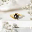Rosec Jewels-Tahitian Black Pearl Solitaire Bypass Engagement Ring