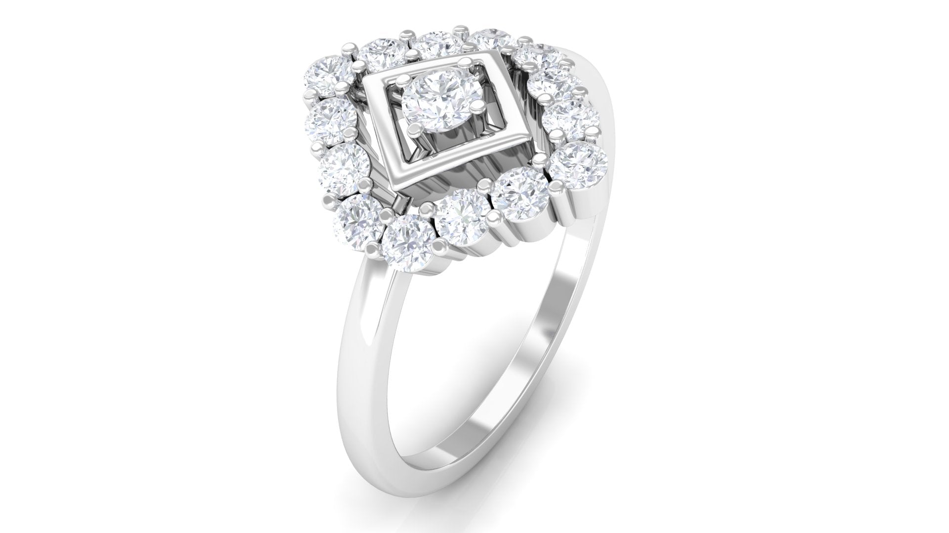 Contemporary Diamond Promise Ring with Certificate Natural - ( HI-SI ) - Rosec Jewels
