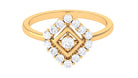 Contemporary Diamond Promise Ring with Certificate Natural - ( HI-SI ) - Rosec Jewels