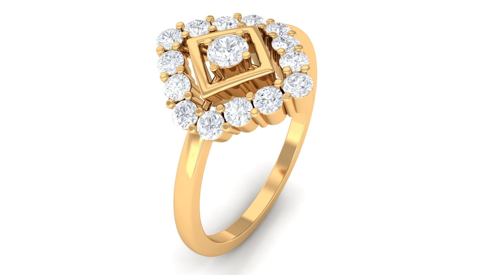 Contemporary Diamond Promise Ring with Certificate Natural - ( HI-SI ) - Rosec Jewels
