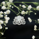Certified Moissanite Designer Crown Engagement Ring D-VS1 - Rosec Jewels