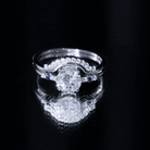 Certified 8MM Moissanite Engagement Ring With Wedding Band D-VS1 - Rosec Jewels