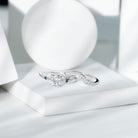 Certified 8MM Moissanite Engagement Ring With Wedding Band D-VS1 - Rosec Jewels