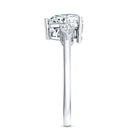 IGI Certified 2 Carat Lab Grown Diamond Heart Engagement Ring with Side Stones Lab - ( E-VS1 ) - Rosec Jewels