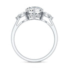 IGI Certified 2 Carat Lab Grown Diamond Heart Engagement Ring with Side Stones Lab - ( E-VS1 ) - Rosec Jewels