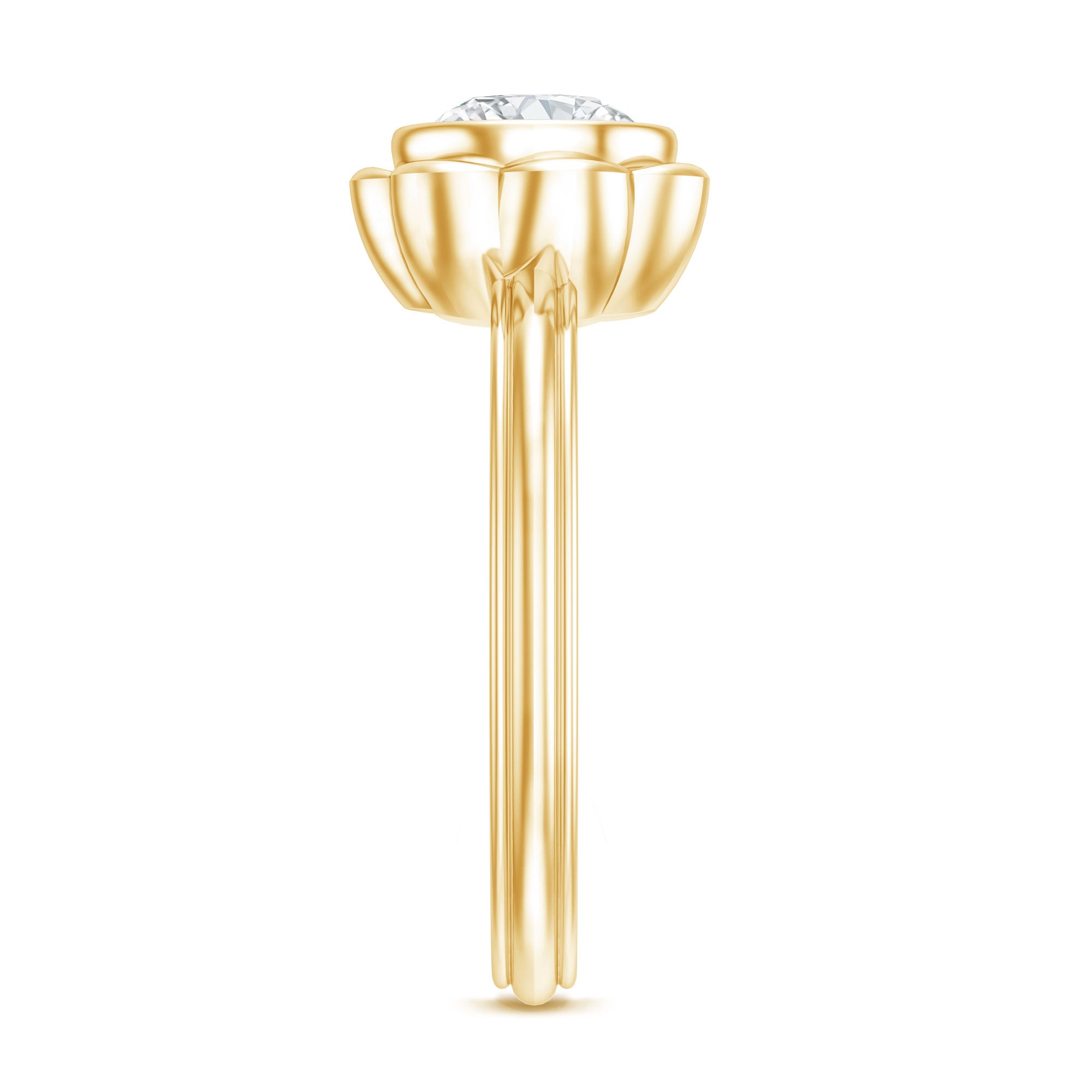 Rosec Jewels-1.25 Carat Round Lab Grown Diamond Solitaire Engagement Ring