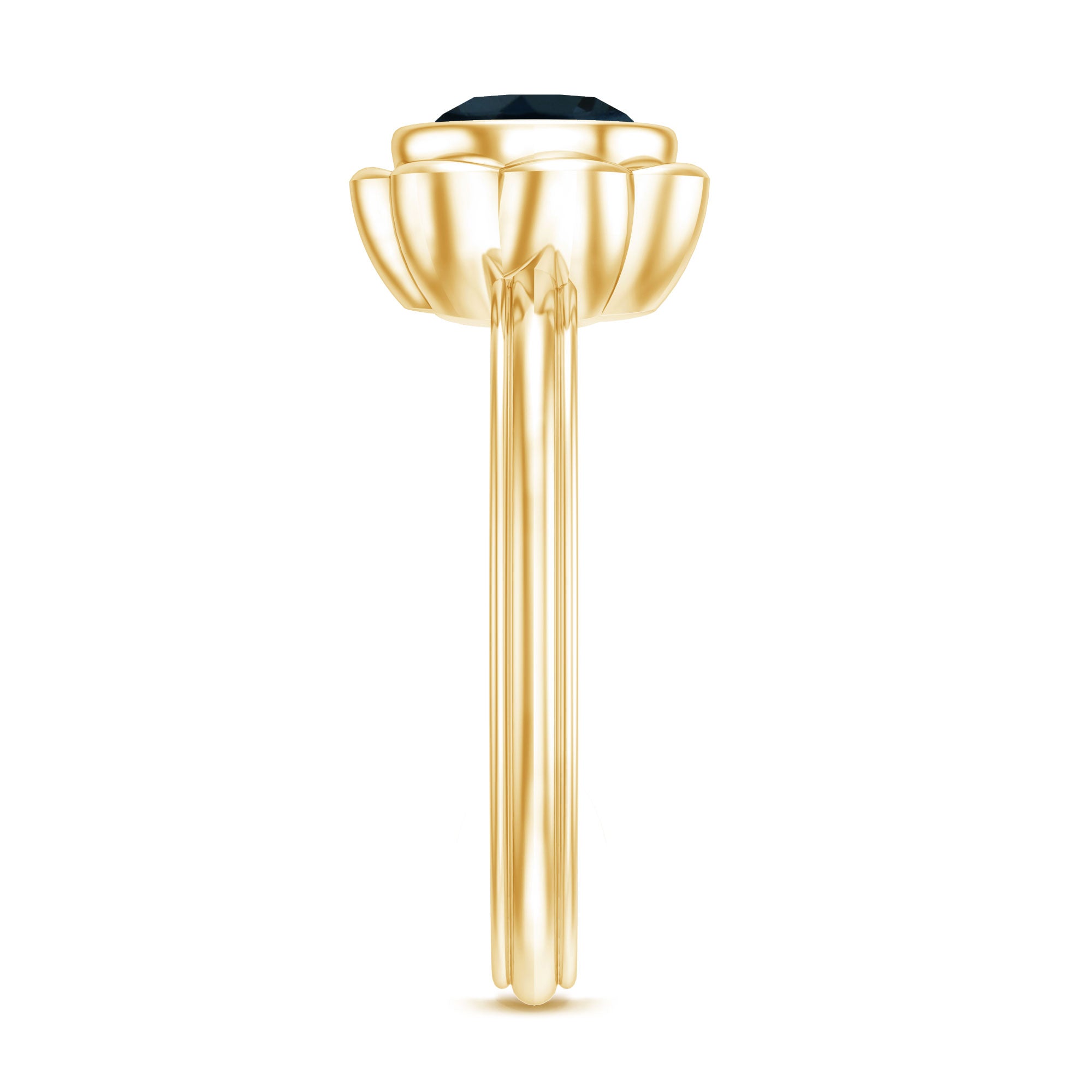 Rosec Jewels-Genuine 1.35 Carat London Blue Topaz Solitaire Engagement Ring