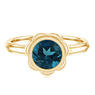 Rosec Jewels-Genuine 1.35 Carat London Blue Topaz Solitaire Engagement Ring