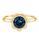 Genuine 1.35 Carat London Blue Topaz Solitaire Engagement Ring AAA - Rosec Jewels