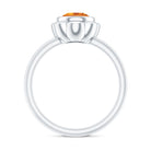 Rosec Jewels-1 Carat Citrine Solitaire Engagement Ring in Bezel Setting