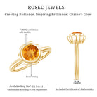 Rosec Jewels-1 Carat Citrine Solitaire Engagement Ring in Bezel Setting
