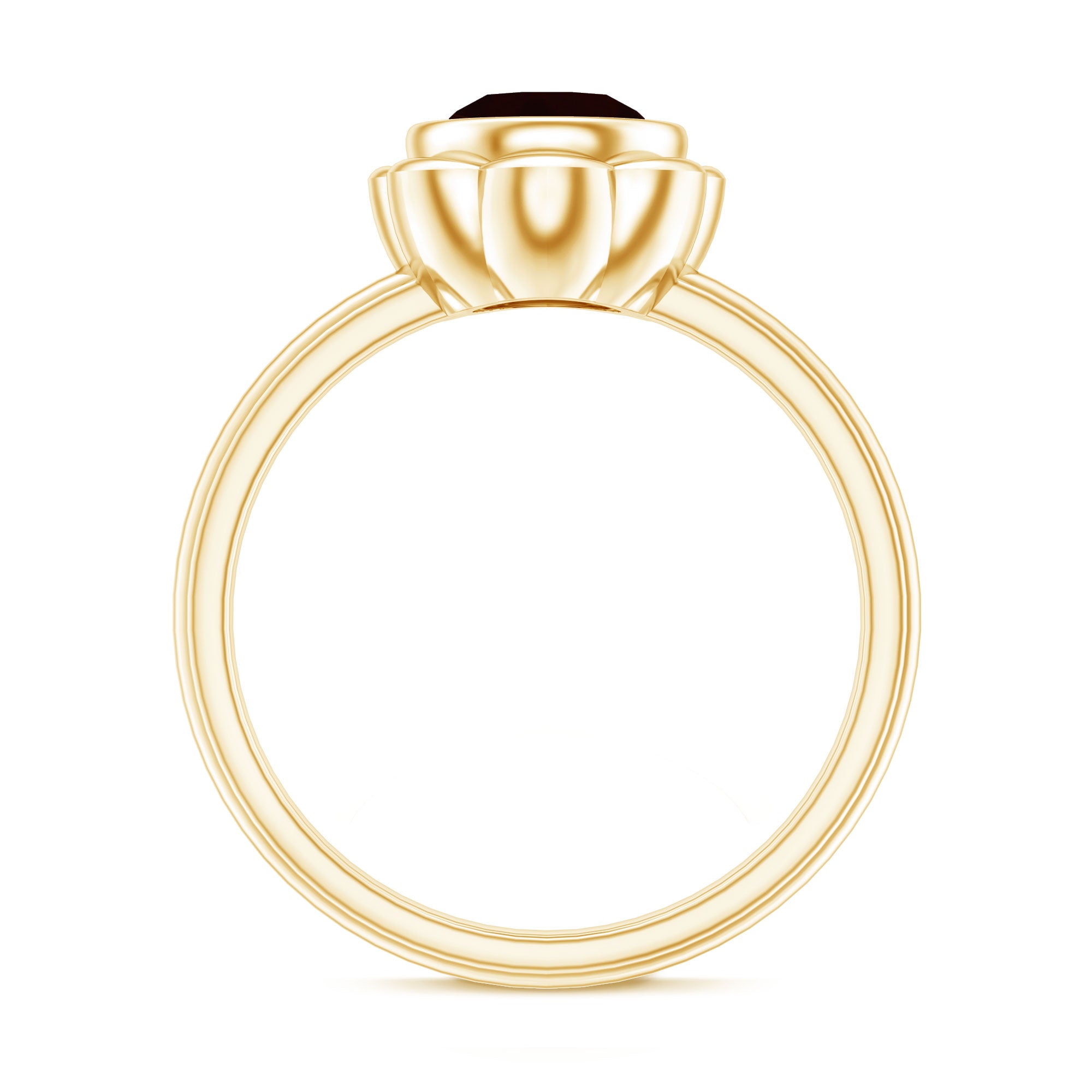 Rosec Jewels-1.7 Carat Round Cut Garnet Flower Engagement Ring for Women