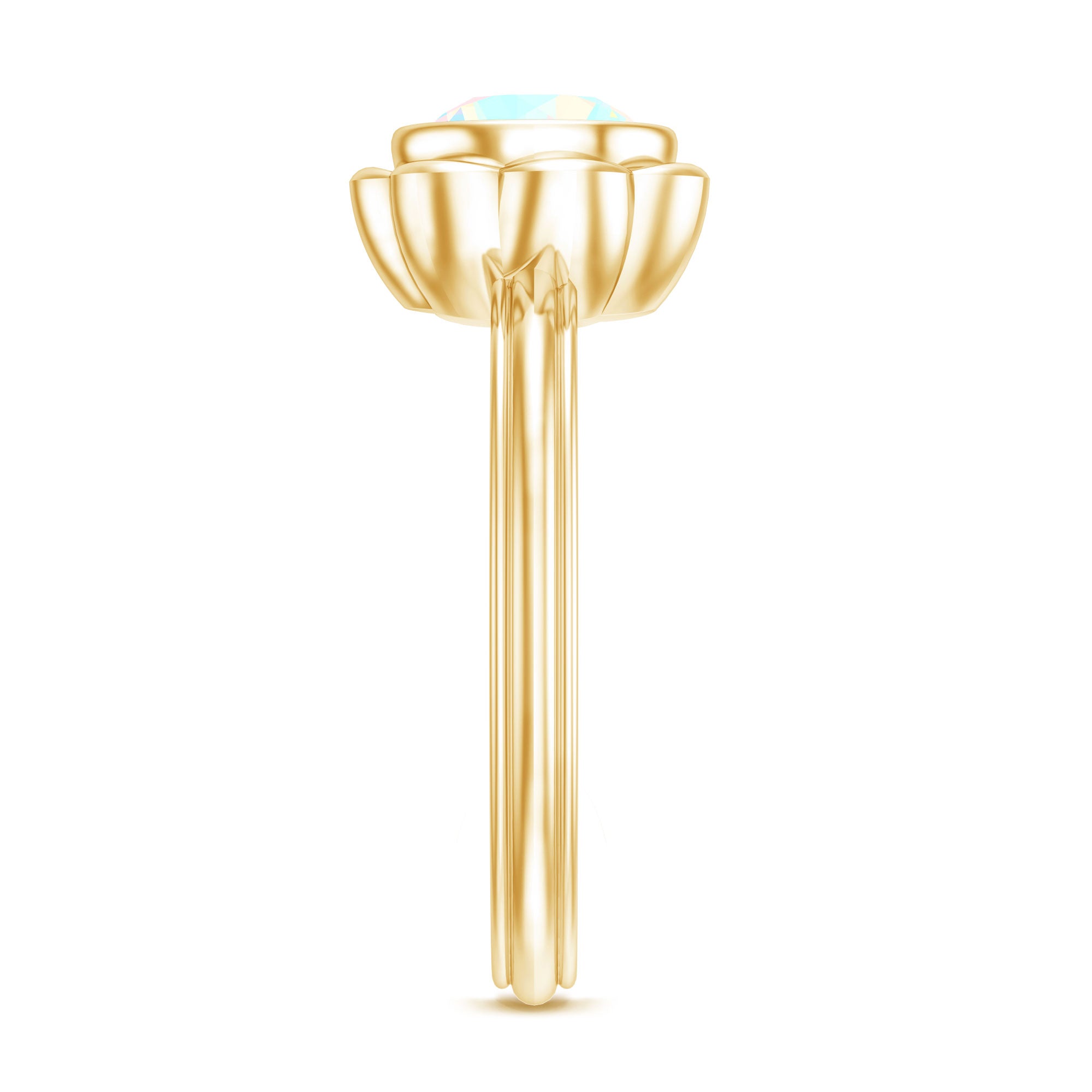 Rosec Jewels-1.5 Carat Ethiopian Opal Engagement Ring for Women