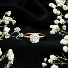 2 Carat Lab Grown Diamond Solitaire Engagement Ring with Hidden Halo Lab - ( EF-VS ) - Rosec Jewels