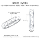 Baguette Cut Lab Grown Diamond Wedding Band With Certificate Lab - ( EF-VS ) - Rosec Jewels