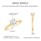 Rosec Jewels-1 CT Lab Grown Diamond Solitaire Engagement Ring with IGI Certificate