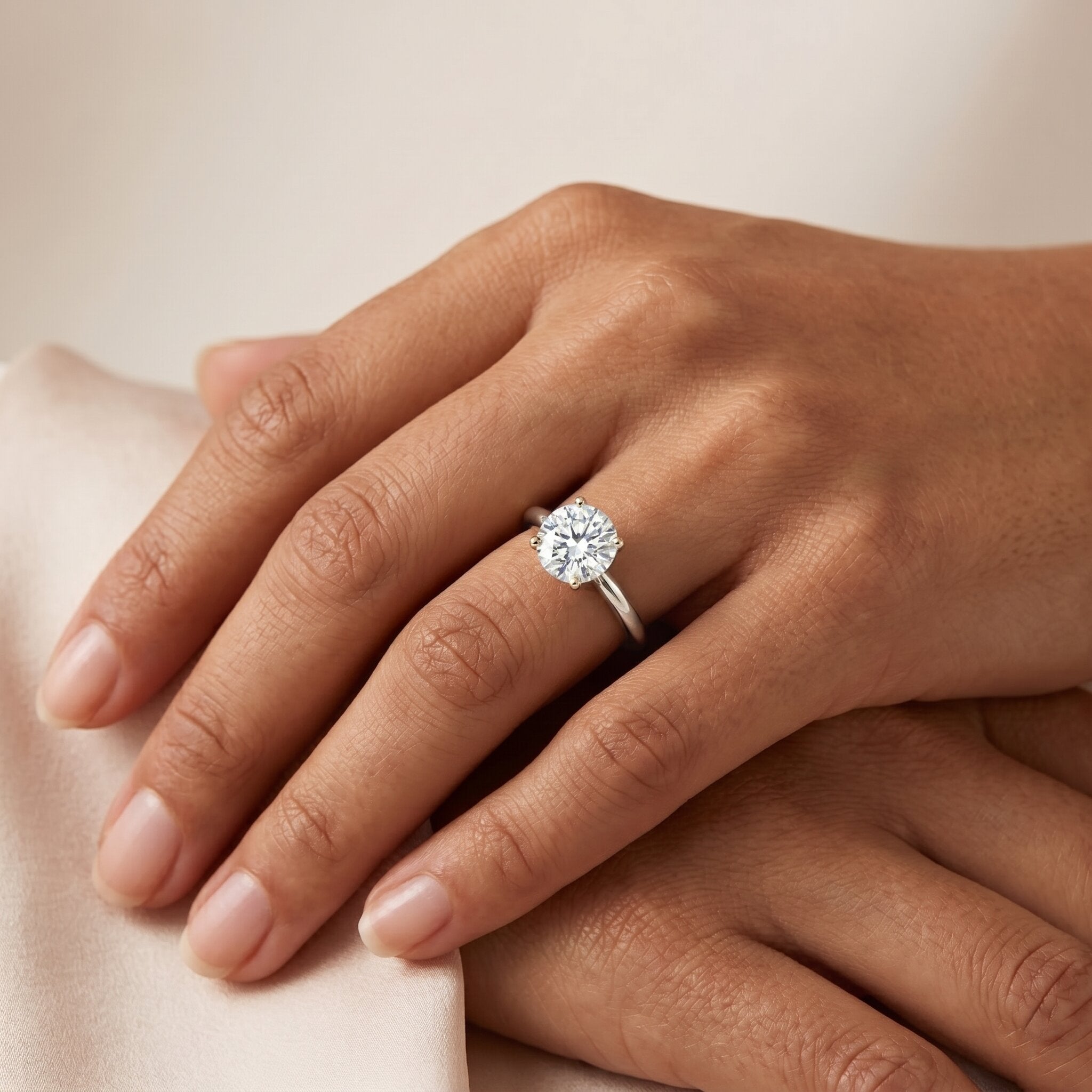 IGI Certified Lab Grown Diamond 2 Carat Engagement Ring for Women Lab - ( E-VS1 ) - Rosec Jewels