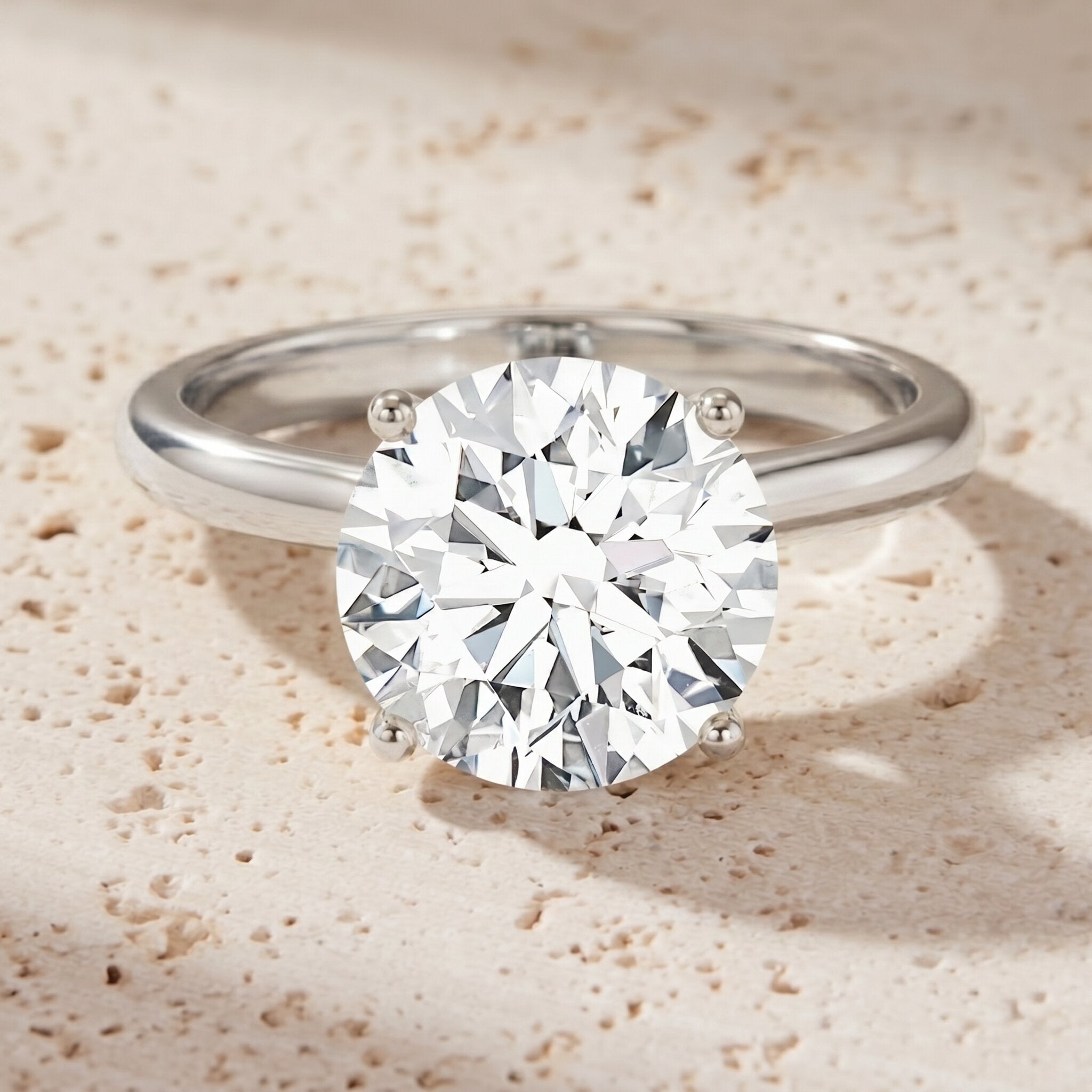 IGI Certified 4 Carat Lab Grown Diamond Engagement Ring Lab - ( E-VS1 ) - Rosec Jewels