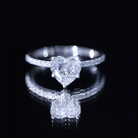 2 Carat Lab Grown Diamond Heart Engagement Ring for Her Lab - ( EF-VS ) - Rosec Jewels