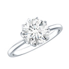 IGI Certified 2 Carat Lab Grown Diamond Lotus Engagement Ring Lab - ( E-VS1 ) - Rosec Jewels