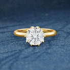 IGI Certified 2 Carat Lab Grown Diamond Lotus Engagement Ring Lab - ( E-VS1 ) - Rosec Jewels