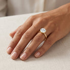 IGI Certified 2 Carat Lab Grown Diamond Lotus Engagement Ring Lab - ( E-VS1 ) - Rosec Jewels