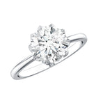 Rosec Jewels-Lotus Basket Set Lab Grown Diamond 3 Carat Engagement Ring with IGI Certificate